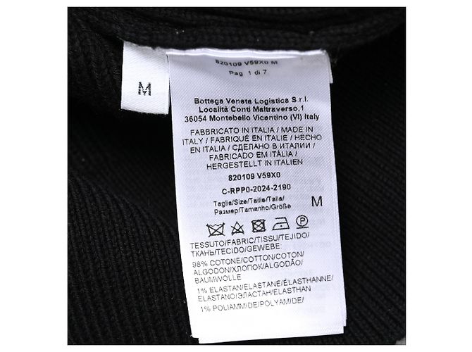 Bottega Veneta Pullover mit Polokragen aus schwarzer Baumwolle - Ansicht 6
