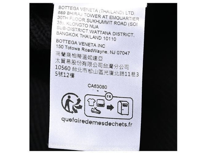 Bottega Veneta Pullover mit Polokragen aus schwarzer Baumwolle - Ansicht 7
