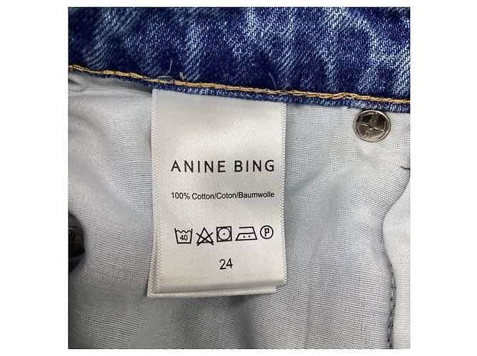 Falda mini vaquera Connie Anine Bing en algodón azul - vista 4