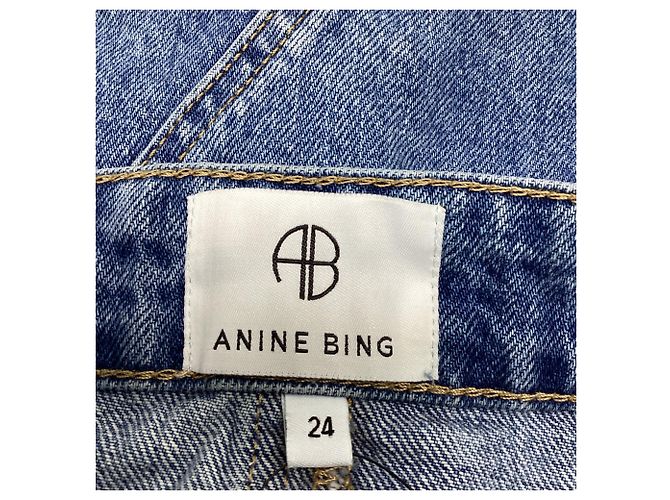 Falda mini vaquera Connie Anine Bing en algodón azul - vista 5