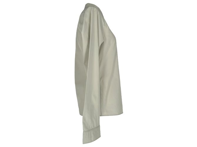 Camisa de botones ocultos Jil Sander en algodón gris claro - vista 3
