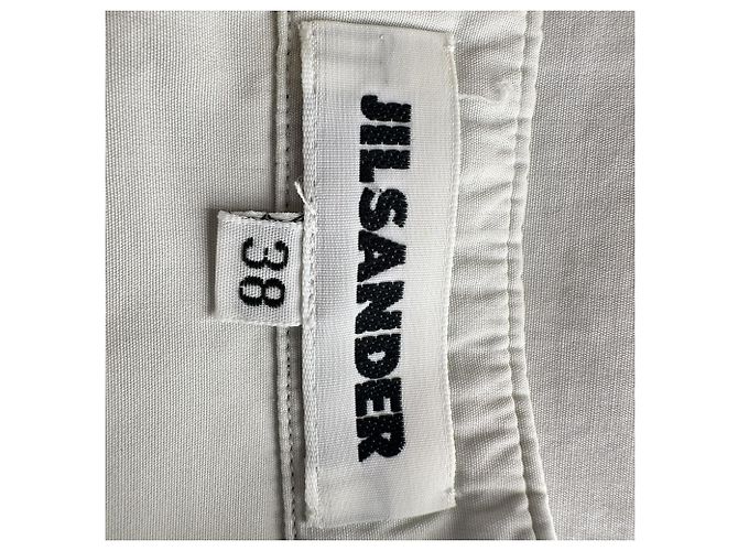 Camisa de botones ocultos Jil Sander en algodón gris claro - vista 4