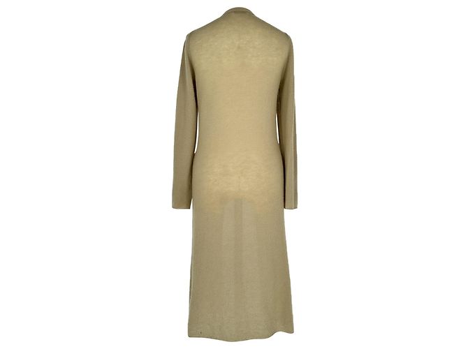 Jil Sander Strick-Cardigan, lang und offen, aus beigem Kaschmir - Ansicht 3