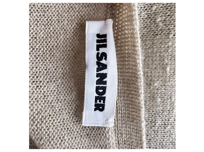 Jil Sander Strick-Cardigan, lang und offen, aus beigem Kaschmir - Ansicht 4