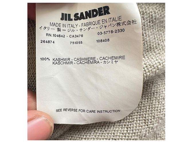 Jil Sander Strick-Cardigan, lang und offen, aus beigem Kaschmir - Ansicht 5