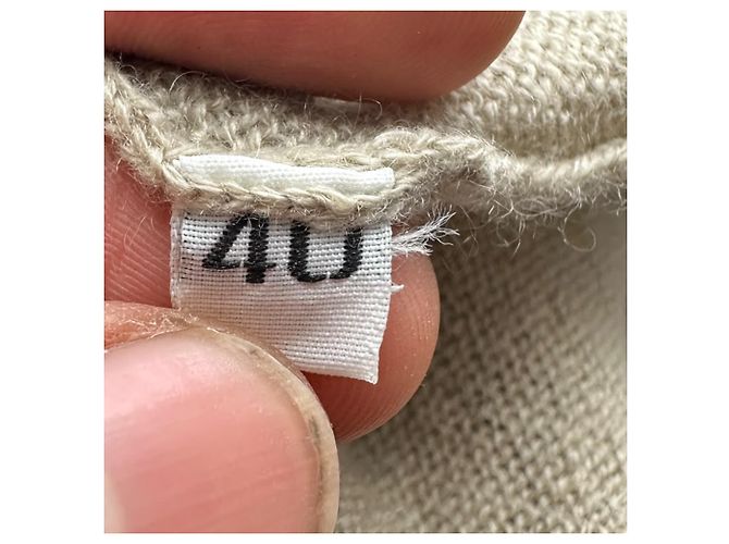Jil Sander Strick-Cardigan, lang und offen, aus beigem Kaschmir - Ansicht 6