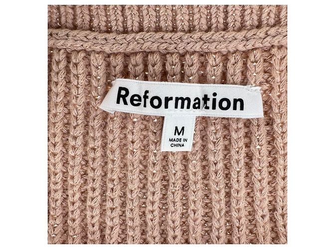 Camiseta de punto sin mangas Reformation Yeta en algodón Tan - vista 4