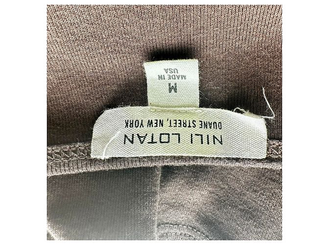 Blusa Halter Nili Lotan en algodón marrón - vista 4