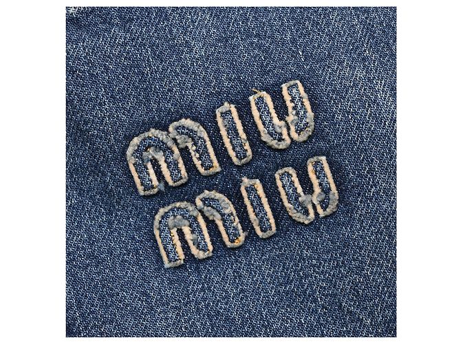 Vaqueros denim Wideleg Miu Miu en algodón azul - vista 10