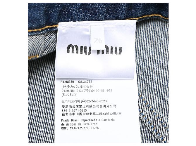 Vaqueros denim Wideleg Miu Miu en algodón azul - vista 5