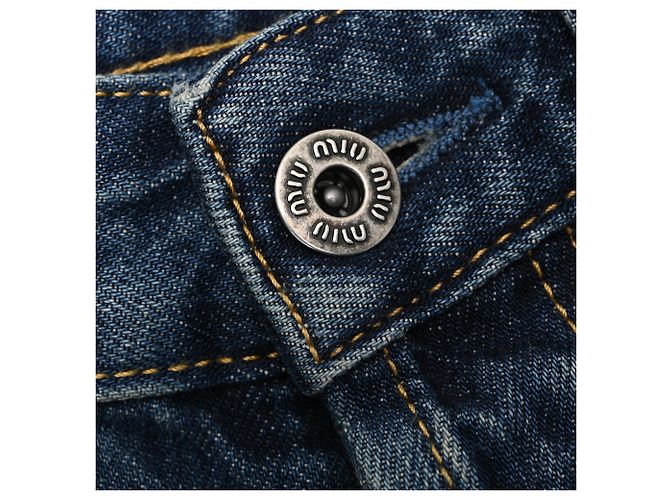 Vaqueros denim Wideleg Miu Miu en algodón azul - vista 8