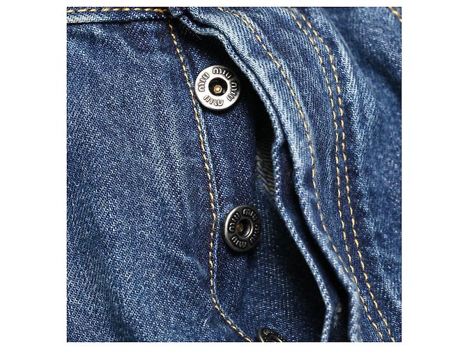 Vaqueros denim Wideleg Miu Miu en algodón azul - vista 9