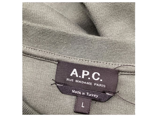 Apc A.P.C. Crewneck Sweatshirt aus olive Baumwolle - Ansicht 5
