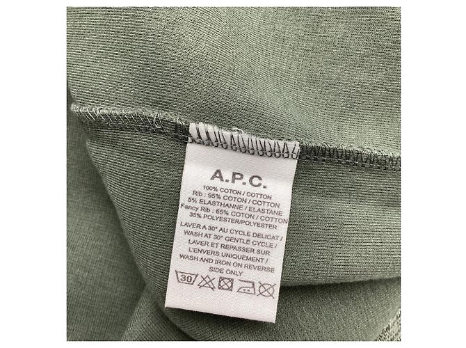 Apc A.P.C. Crewneck Sweatshirt aus olive Baumwolle - Ansicht 6