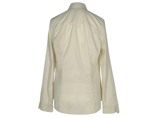 Camisa de botones Prada en algodón blanco - vista 3