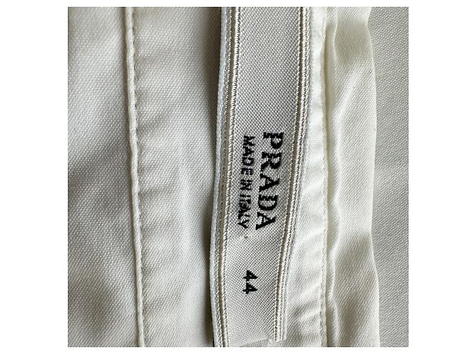 Camisa de botones Prada en algodón blanco - vista 4