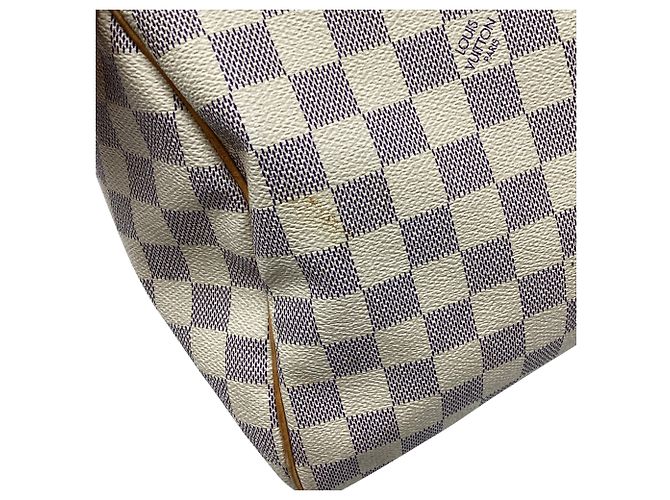 Bolso Louis Vuitton Speedy Damier Azur en lona de nylon blanca - vista 10