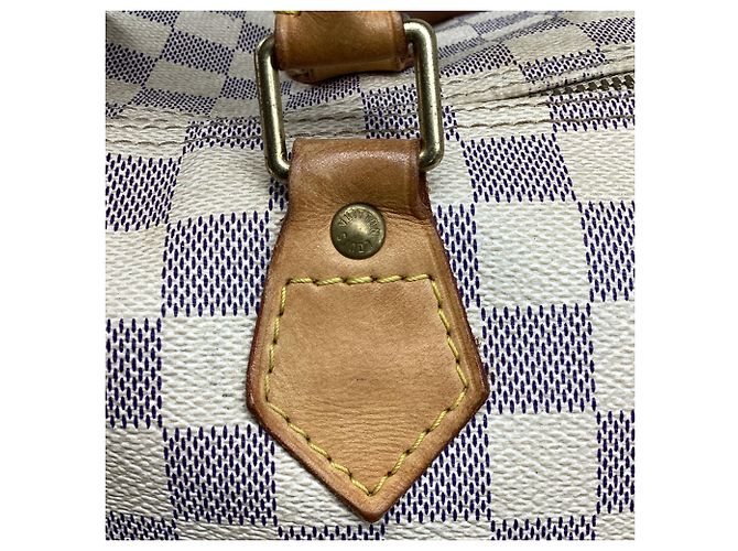 Bolso Louis Vuitton Speedy Damier Azur en lona de nylon blanca - vista 13