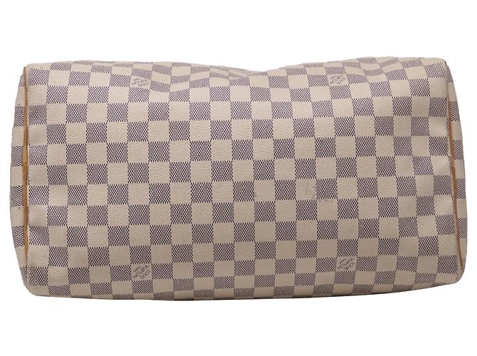 Bolso Louis Vuitton Speedy Damier Azur en lona de nylon blanca - vista 5