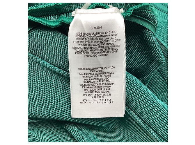 Vestido Maxi Bandage Herve Leger en Rayón Verde - vista 5
