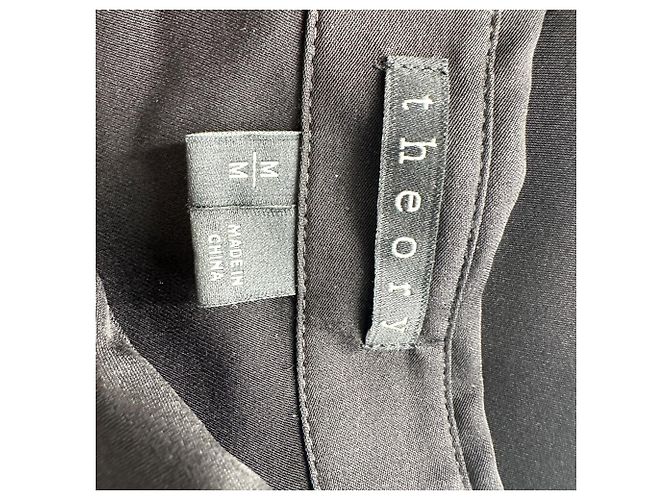Theory Hemdbluse aus schwarzer Seide - Ansicht 4