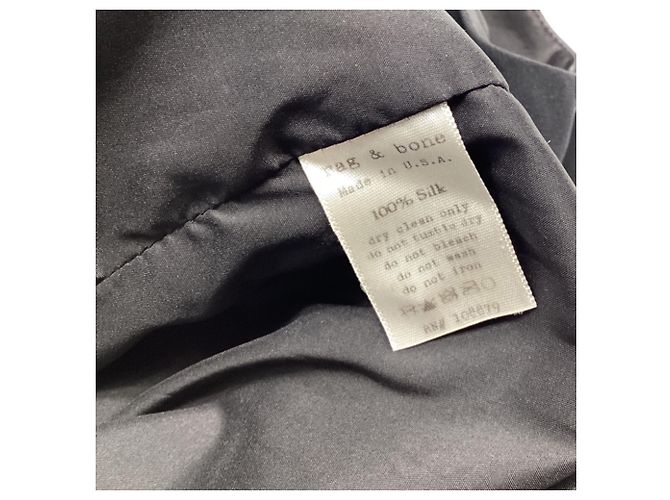 Rag & Bone ärmelloses Minikleid aus schwarzer Seide - Ansicht 5