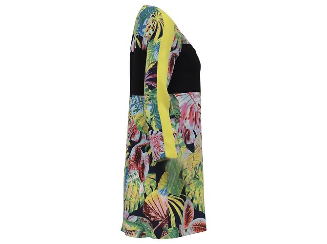 Bcbg Max Azria BCBGMAXAZRIA Mini abito con stampa tropicale in viscosa multicolore - vista 3