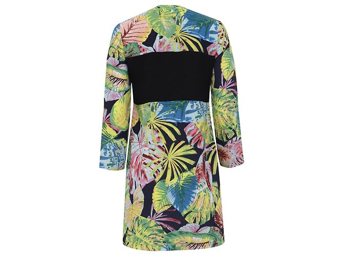 Bcbg Max Azria BCBGMAXAZRIA Mini abito con stampa tropicale in viscosa multicolore - vista 4