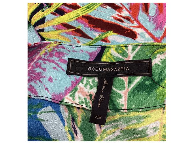 Bcbg Max Azria BCBGMAXAZRIA Mini abito con stampa tropicale in viscosa multicolore - vista 9