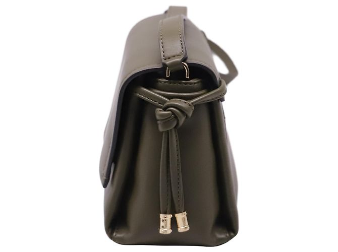 Borsa a tracolla piccola con patta Michael Kors con perle in pelle Olive - vista 3