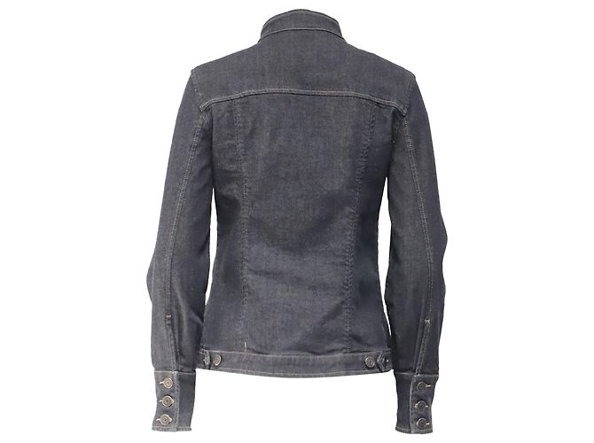 Chaqueta vaquera abotonada Burberry en algodón azul oscuro - vista 4