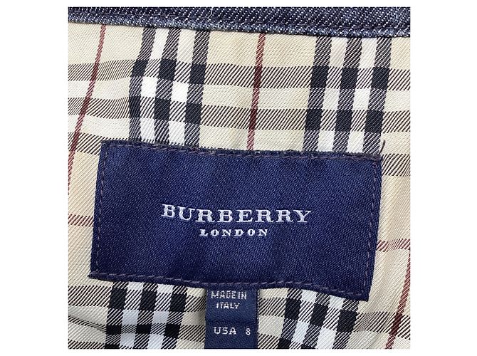 Chaqueta vaquera abotonada Burberry en algodón azul oscuro - vista 8
