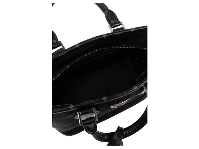 Borsa MCM nera in cotone - vista 5