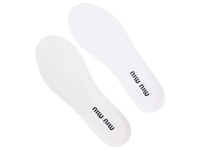 Sneakers Miu Miu Tyre Technical in camoscio avorio - vista 7