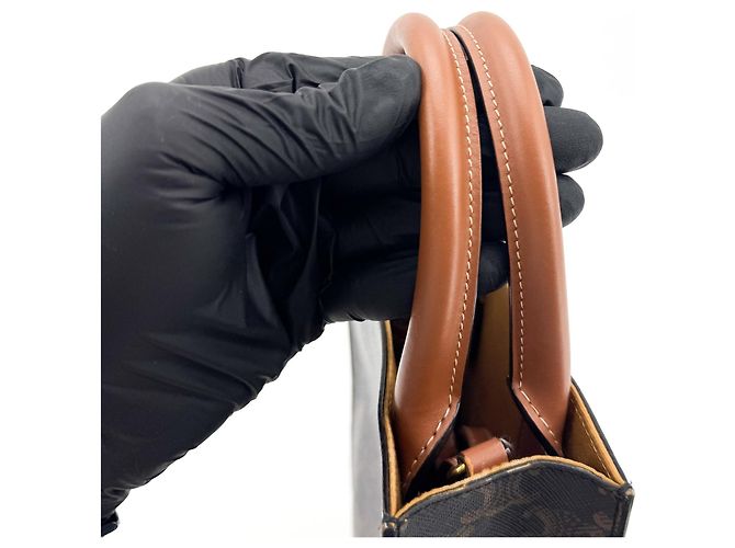 Céline Celine Vertical Cabas Triomphe Coated Canvas Small - vista 7