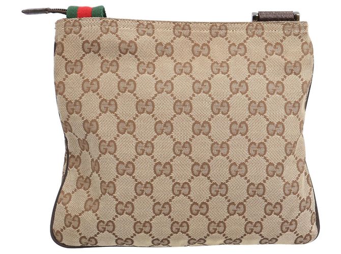 Borsa a Tracolla Gucci Sherry Line Beige - vista 3