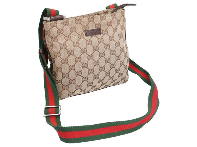 Borsa a Tracolla Gucci Sherry Line Beige - vista 8