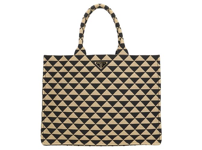 Prada Große Tote-Bag mit besticktem Symbol - Ansicht 3