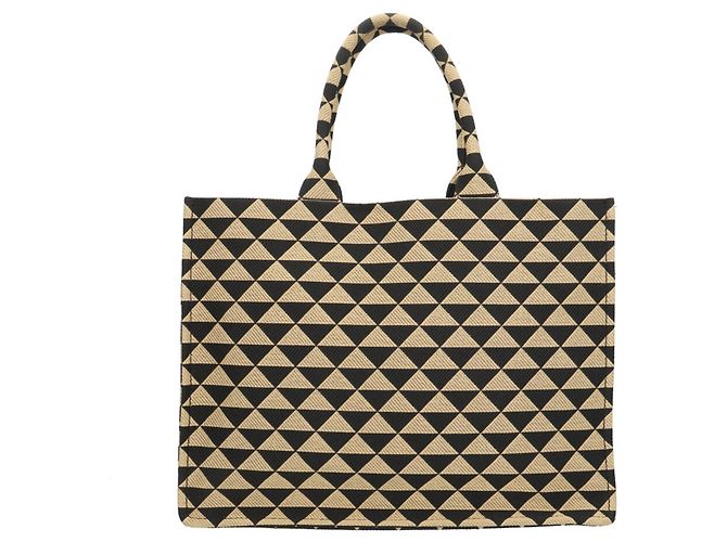 Prada Große Tote-Bag mit besticktem Symbol - Ansicht 4