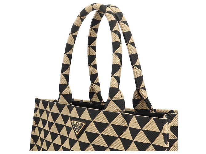 Prada Große Tote-Bag mit besticktem Symbol - Ansicht 9