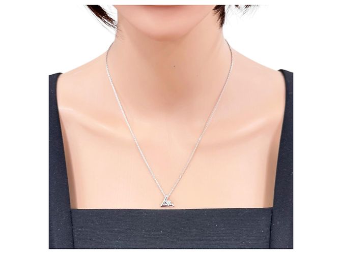 Collana Louis Vuitton LV Vault One in oro bianco 18K con diamante - vista 2