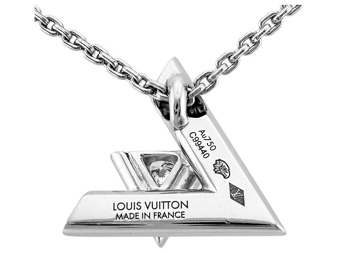Collana Louis Vuitton LV Vault One in oro bianco 18K con diamante - vista 3