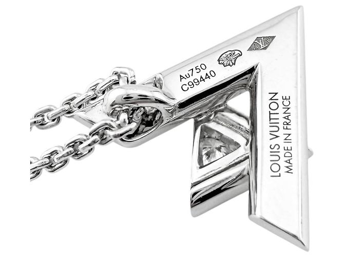Collana Louis Vuitton LV Vault One in oro bianco 18K con diamante - vista 6