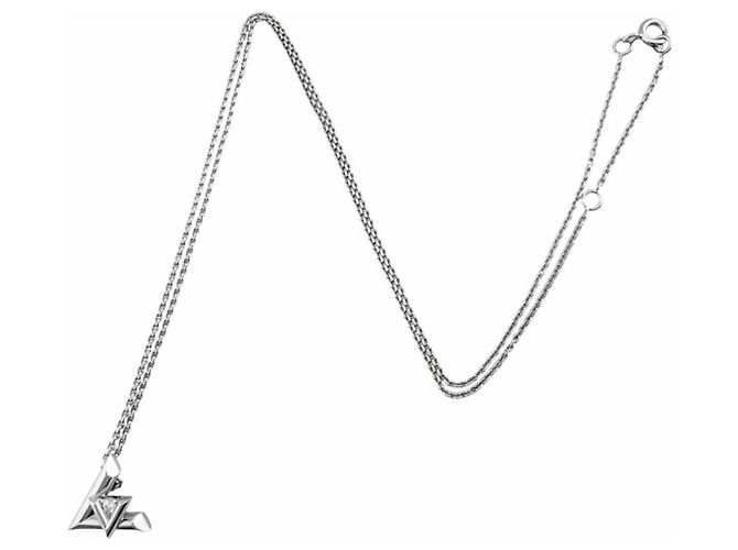 Collana Louis Vuitton LV Vault One in oro bianco 18K con diamante - vista 7
