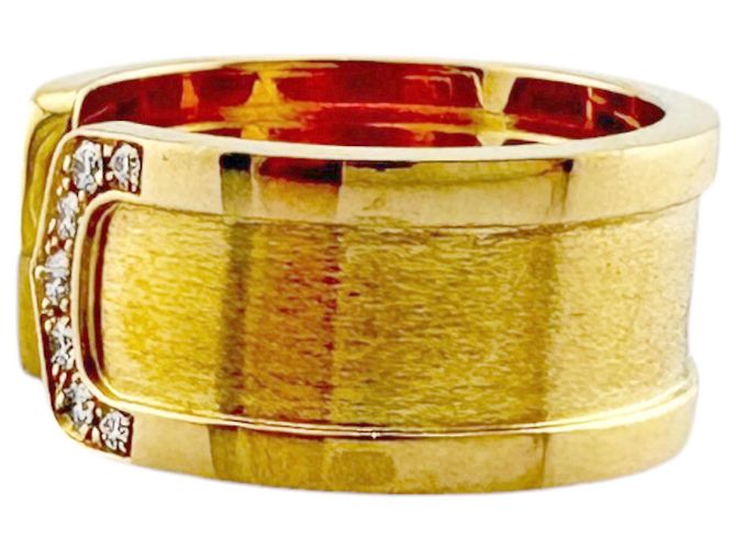 Anello Cartier 2C Band in oro giallo 18K e diamante - vista 6