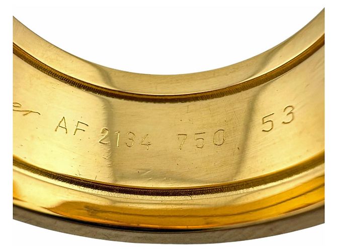 Anello Cartier 2C Band in oro giallo 18K e diamante - vista 8