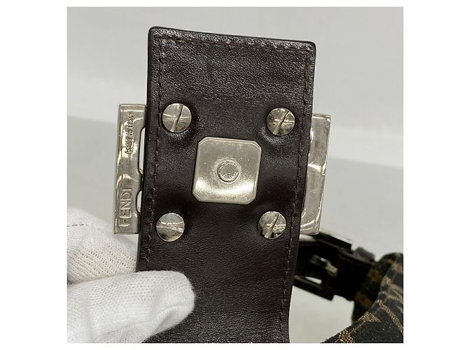Borsa a tracolla Fendi Zucca in tela nylon - vista 10