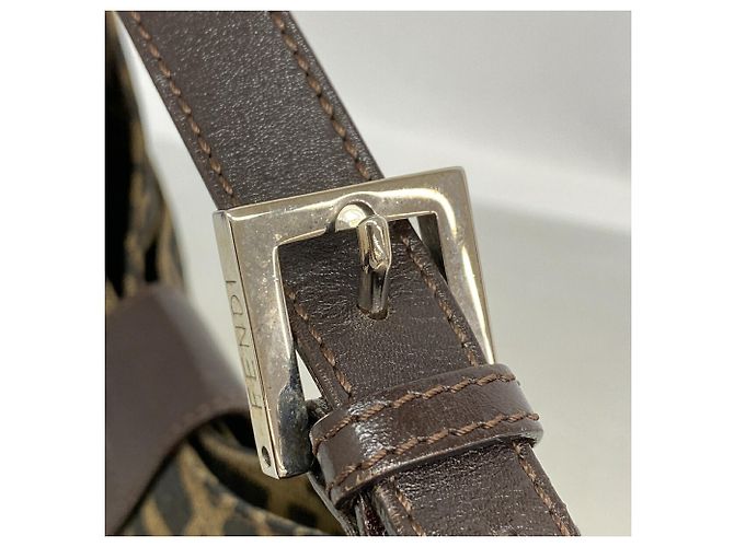 Borsa a tracolla Fendi Zucca in tela nylon - vista 7