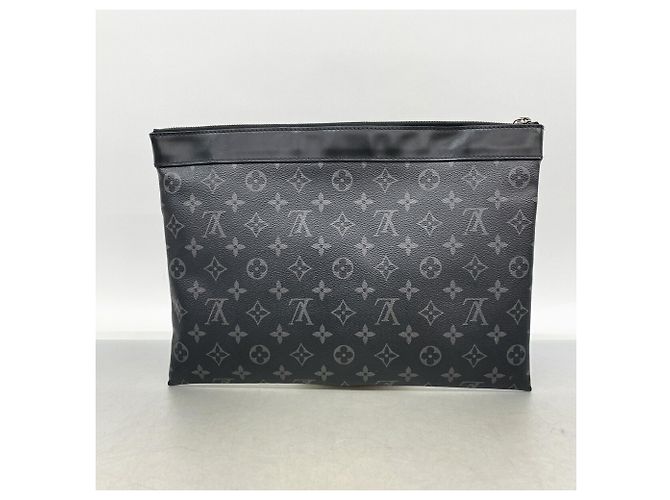 Louis Vuitton Monogram Eclipse Pochette Discovery Clutch Bag - vista 10