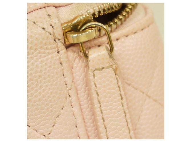 Bolsa Vanity Chanel em couro de bezerro grão rosa - vista 10